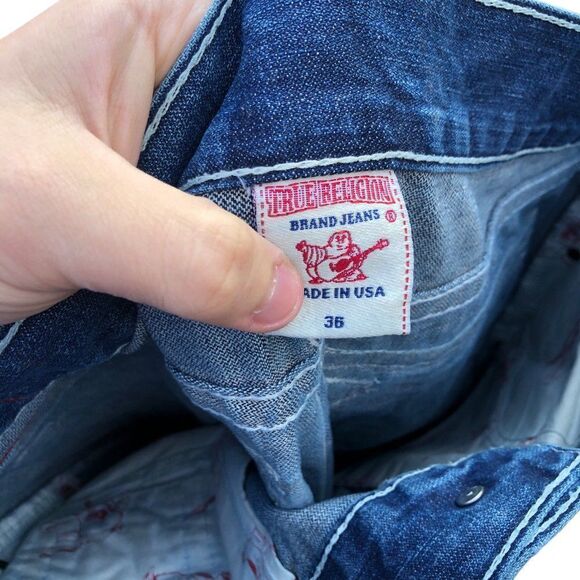 Vintage True Religion Jeans Size 36 RICKY Blue - Picture 5 of 7